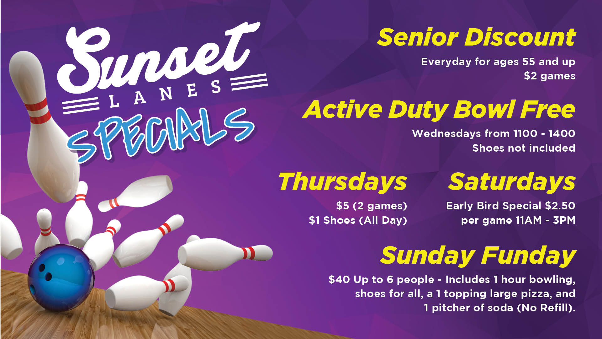 Two Games of Bowling with Shoe Rentals for Up to 6 or 12 at