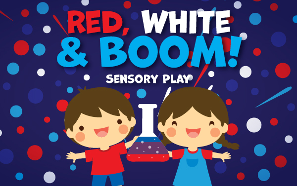 Red, White and Boom Sensory Play
