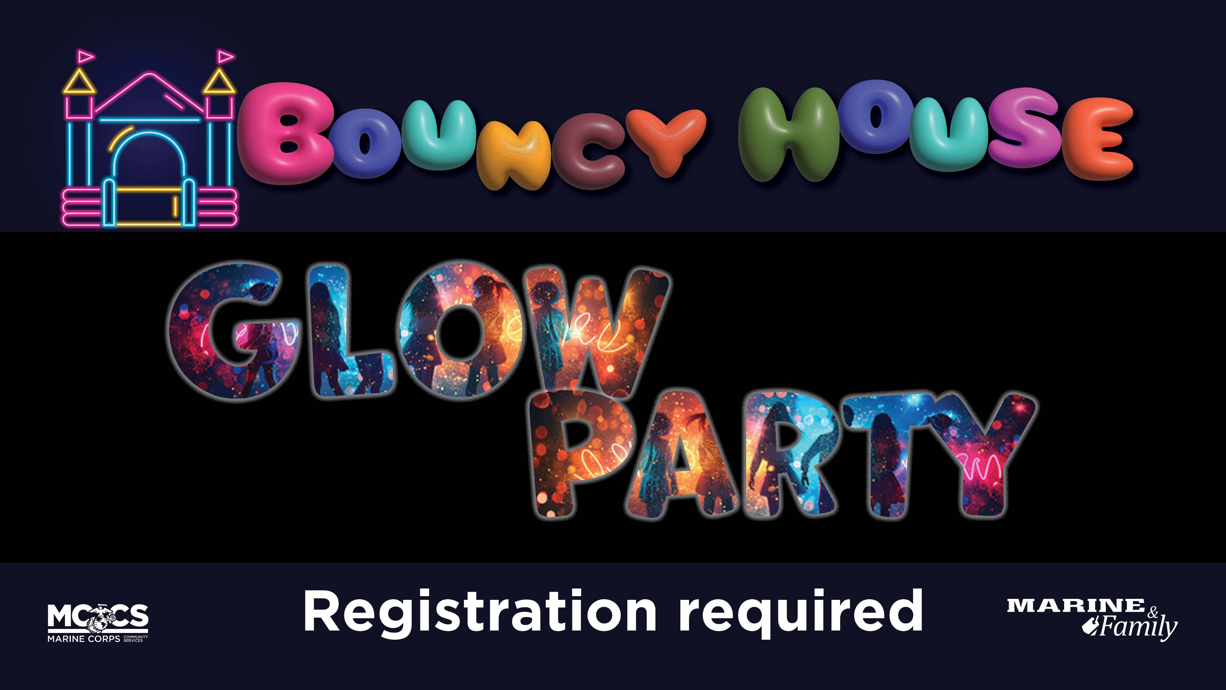 Bouncy House Glow Party